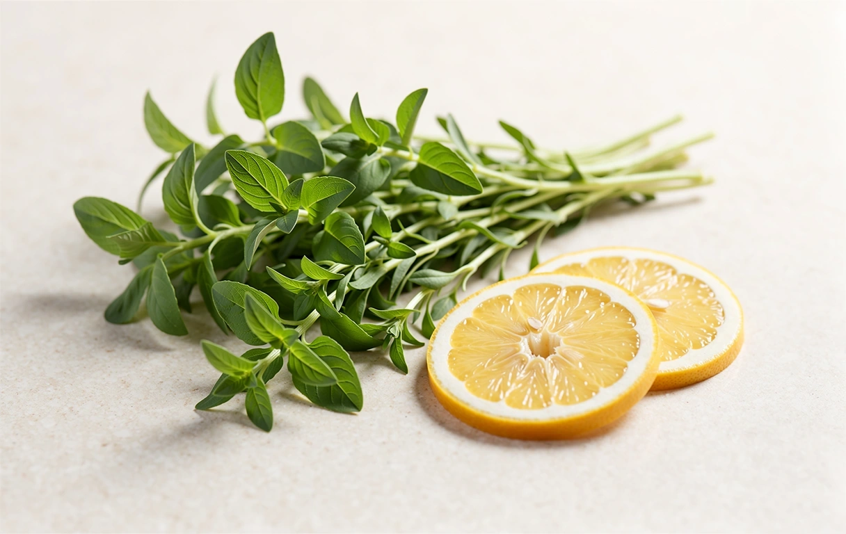 Natural ingredients and fresh herbs